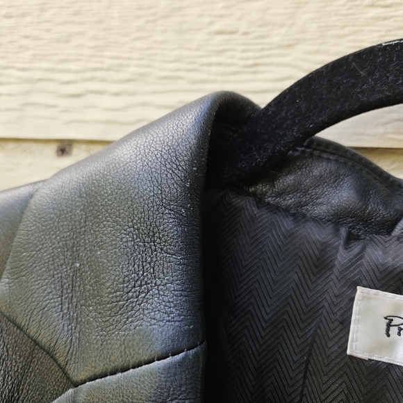 Preston & York black lamb leather single breasted jacket size large - Picture 11 of 11